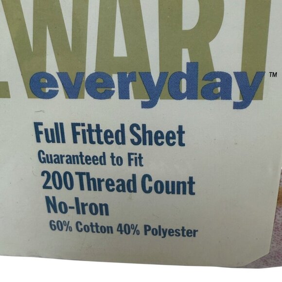 Martha Stewart Full Fitted Sheet Pastel Plaid Light Madras Rose Vintage New - Picture 4 of 9